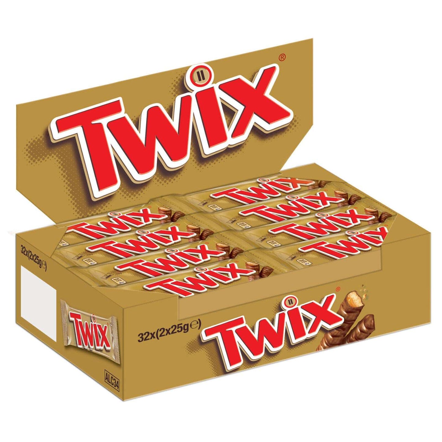 Twix - Thekendisplay - Schokoriegel mit Karamell - 32 x 50g