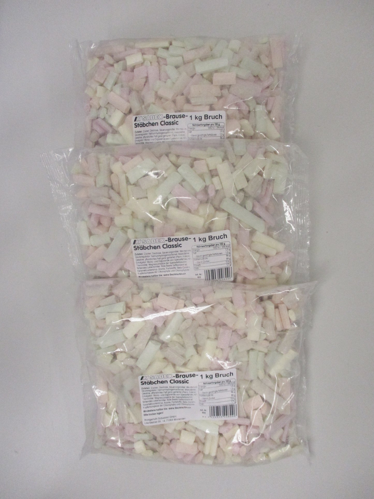 Sadex Brausestäbchen Classic - 3 kg Bruch – lecker