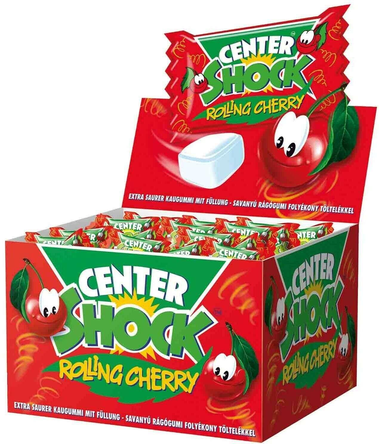 Center Shock Rolling Cherry - Extra sauer - Kaugummi - 100 Stück