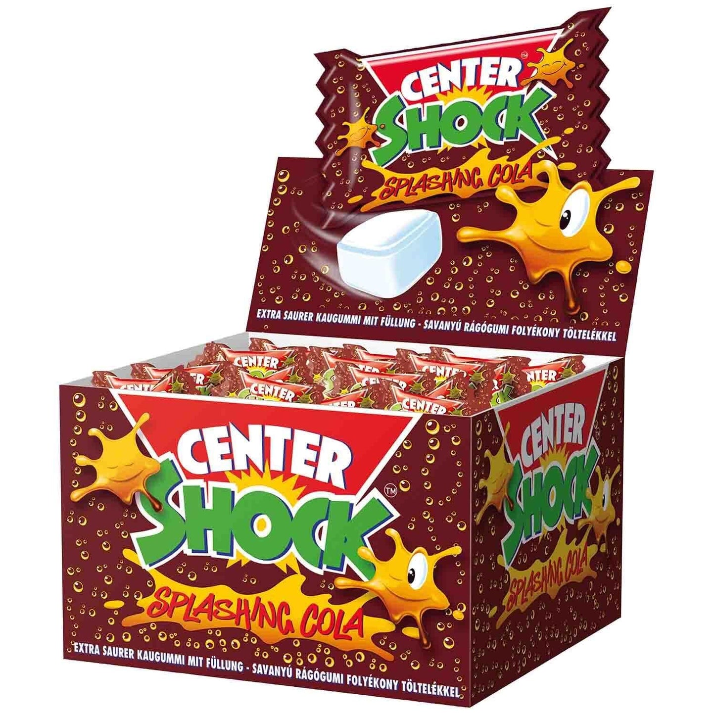 Center Shock Splashing Cola - Extra sauer - Kaugummi - 100 Stück