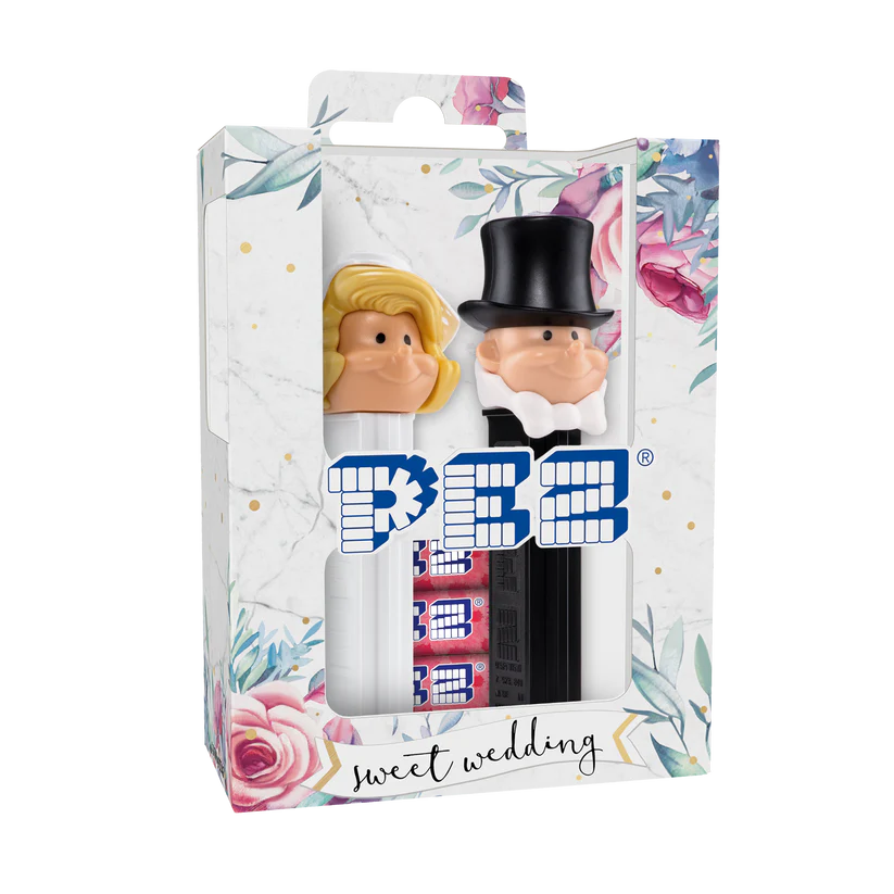 PEZ Brautpaar Braut blond und Bräutigam