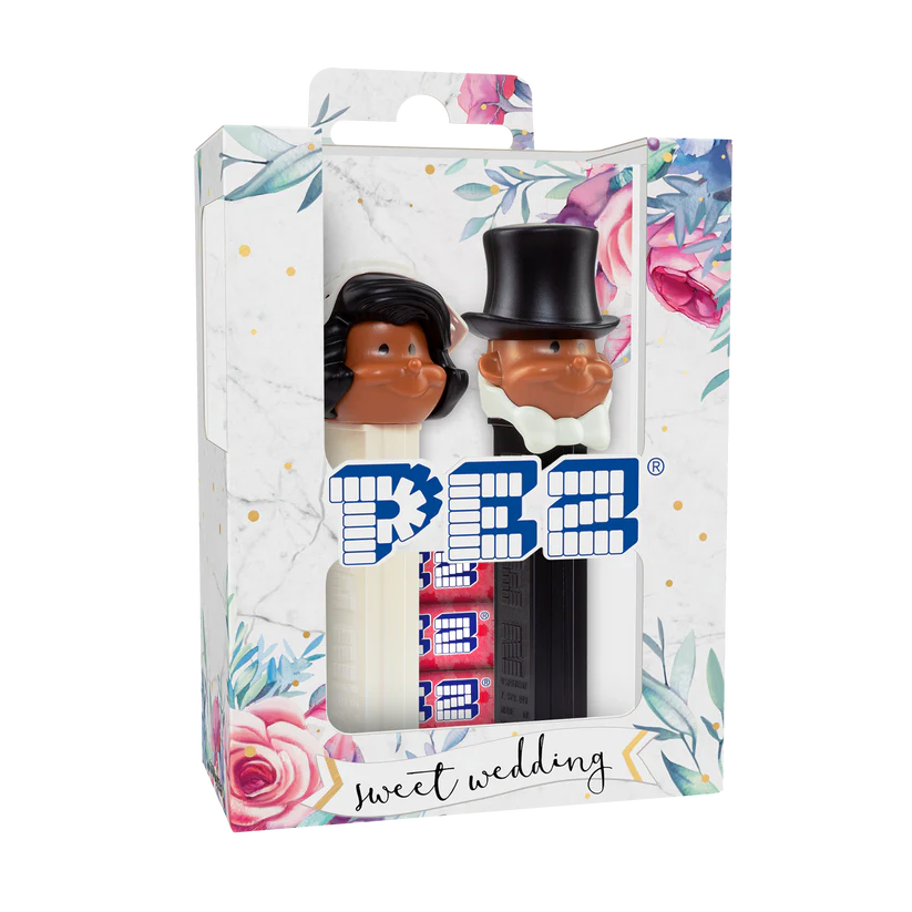 PEZ Brautpaar dunkler Teint Braut und Bräutigam