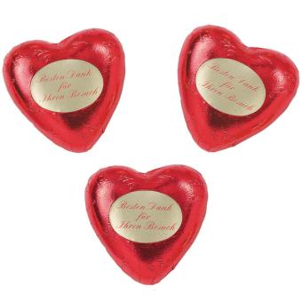 Storz Choco-Herz Besten Dank für Ihren Besuch 50 Stück