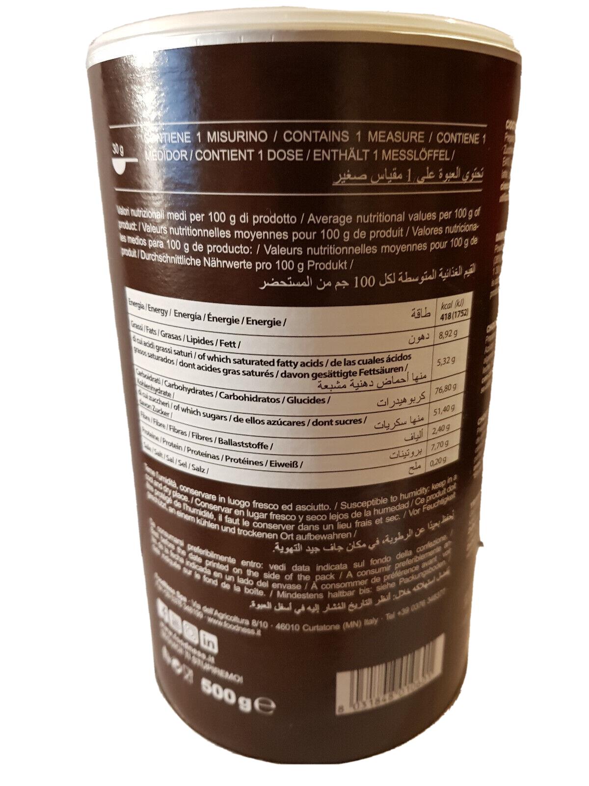 italienische Trinkschokolade Kakao Spezialität Bitter/Fondente 500g Dose