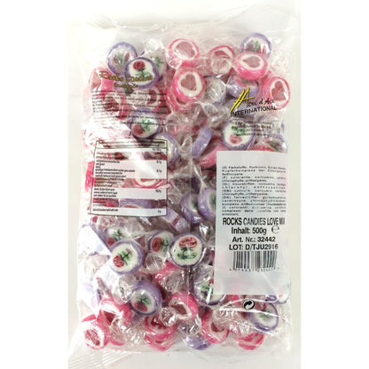 Rocks Bonbons Love Mix Rosen und Herzmotiv 500g