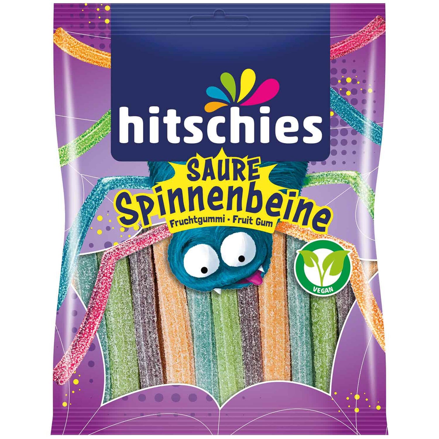 hitschies Saure Spinnebeine - Fruchtgummi - Halloween - 125g Beutel