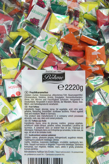 Böhme Kaubonbons Fruchtkaramellen 2,22kg Beutel