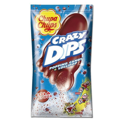 Chupa Chups Crazy Dips - Cola - Lutscher-Knistereffekt 24 Stück