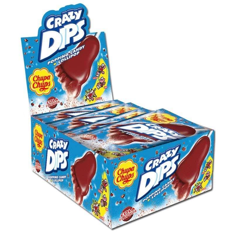 Chupa Chups Crazy Dips - Cola - Lutscher-Knistereffekt 24 Stück