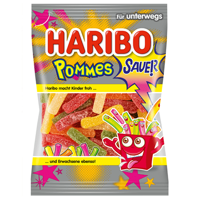 Haribo Saure Pommes - 24x100 g Beutel