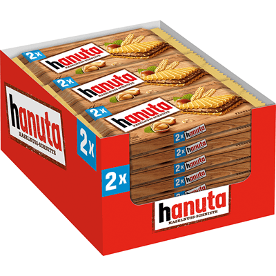 hanuta Einzelportionen Haselnuss Schnitte, 2er - 18 x 44 g Riegel