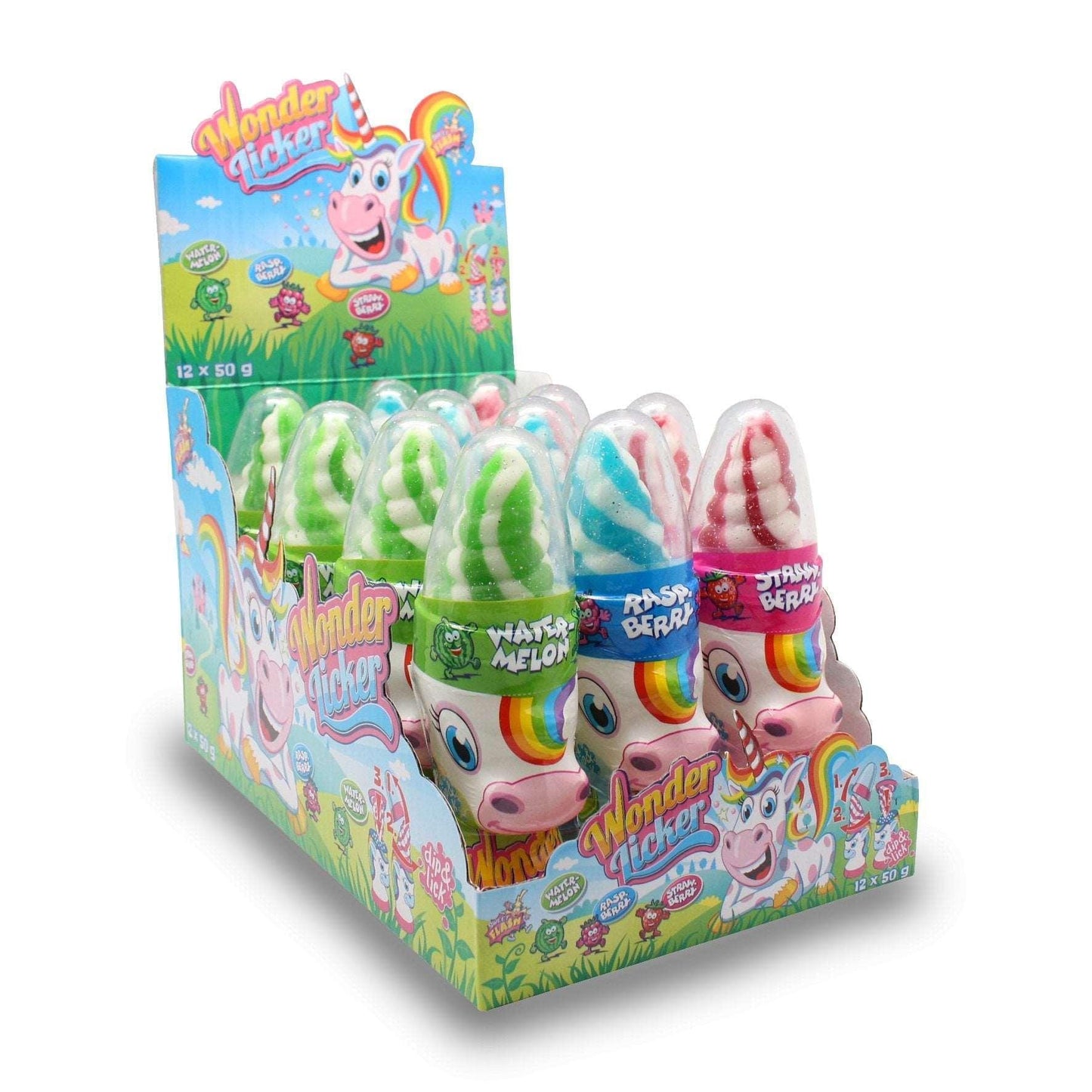 Einhorn Wonder Licker, Lutscher, 12 Stück je 50g