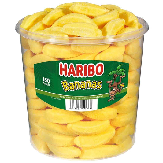 Haribo Bananas - Schaumzucker - Dose 150 Stück