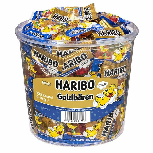 Haribo Goldbären Gute Nacht - Minibeutel - Fruchtgummi 100 Beutel