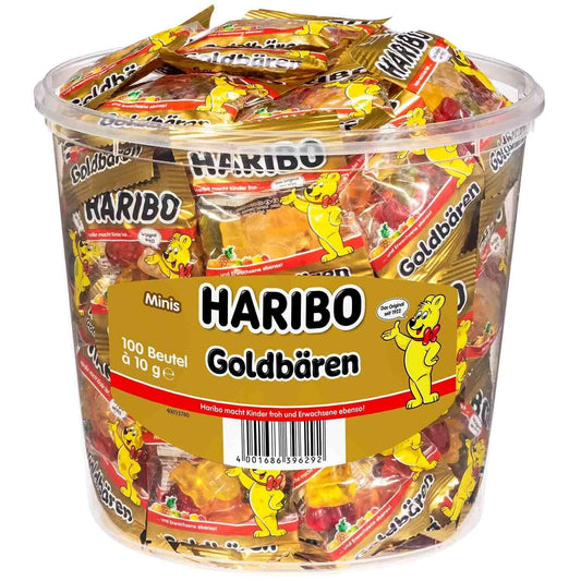 Haribo Goldbären - Minibeutel - Gummibären - Give Away 100 Beutel