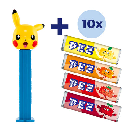 PEZ Spender Pokemon & 10 PEZ Frucht Bonbons 85g im Beutel