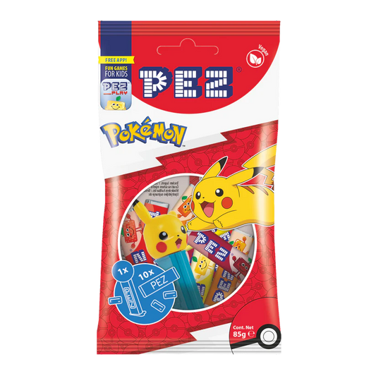 PEZ Spender Pokemon & 10 PEZ Frucht Bonbons 85g im Beutel
