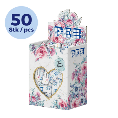 PEZ Bonbons "Love is sweet" in der Hochzeitsbox 50 Stück