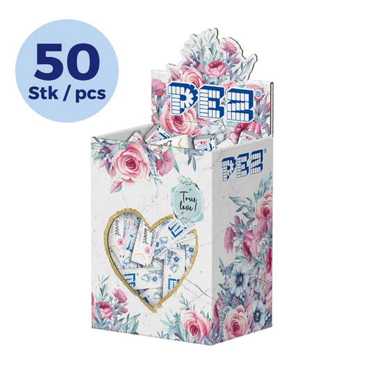 PEZ Bonbons "Love is sweet" in der Hochzeitsbox 50 Stück