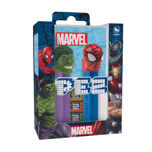 PEZ Geschenkset Marvel   Spiderman und Hulk