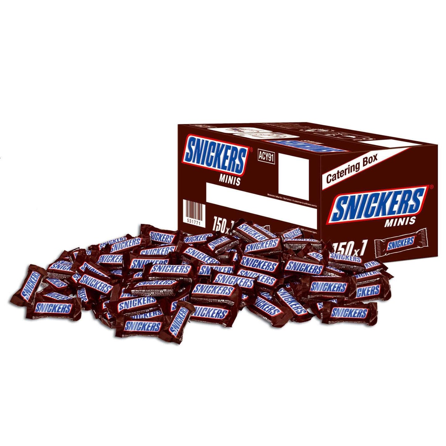 Snickers Minis - Schokoriegel - Catering Karton 150 Stück 2821g