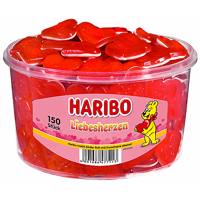 Haribo Liebesherzen - Fruchtgummi Dose - Muttertag 150 Stück