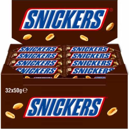 Snickers- Riegel - Schokolade - Thekendisplay 32 x 50g